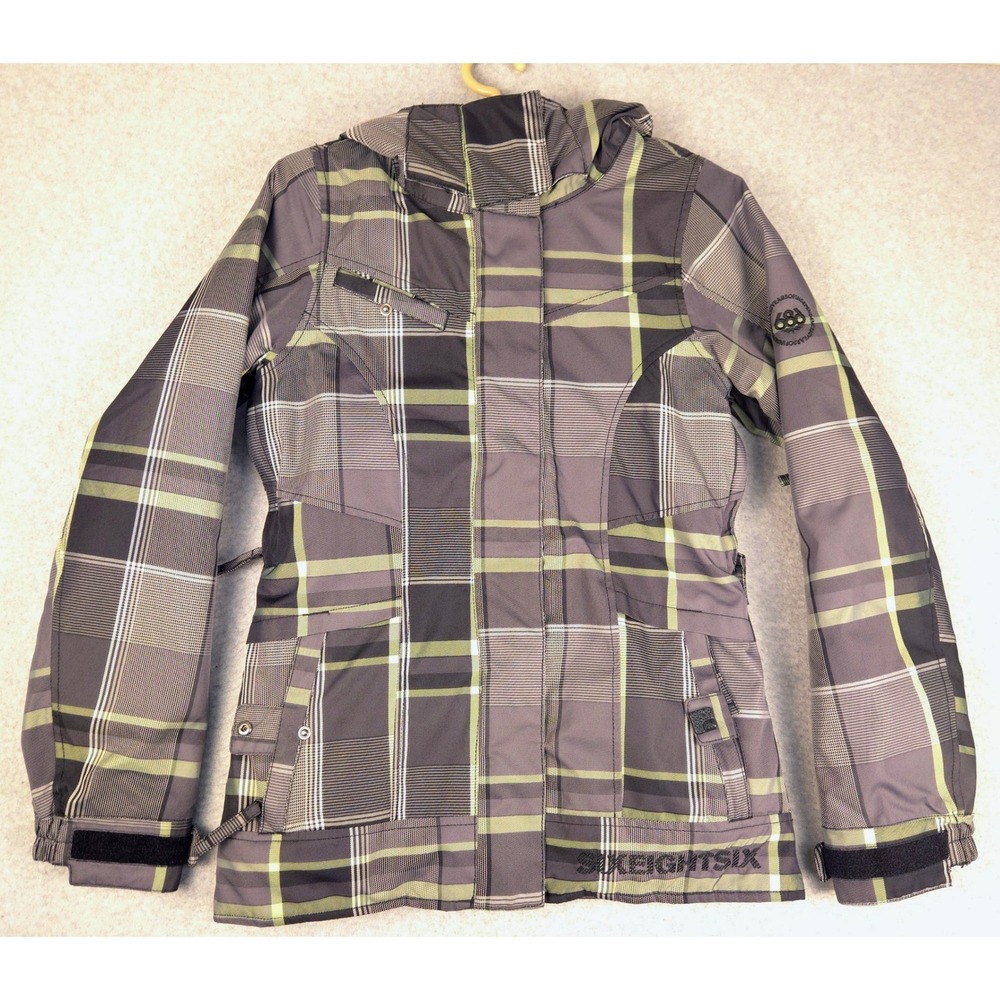 Womens 686 Reserved Radiant Insulated Ski‎ Snowboard Jacket Plaid Waterproof XS
